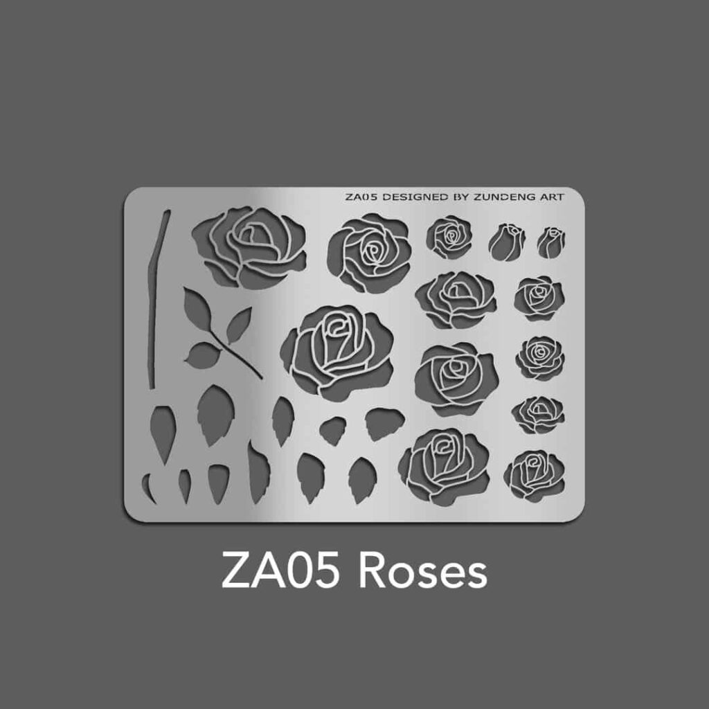 Pastel Nagomi Art Stencil ZA05 Roses